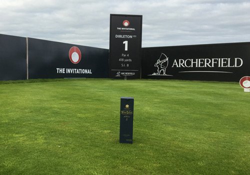 Example of Events Signage in Edinburgh for golf tournament