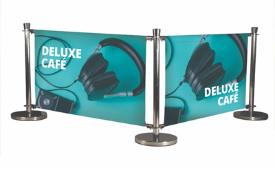 events signage cafe barriers for cafes across Edinburgh