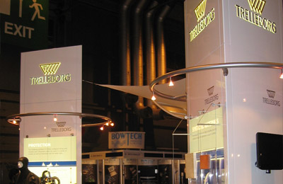 Trelleborg exhibitions sign example in Edinburgh