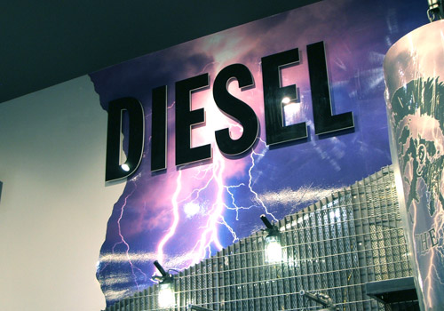 Example of Retail Graphics for Diesel shops in Scotland